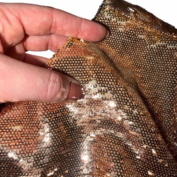 Alexandre Vauthier Gold Sequin One-Shoulder Mini Dress FR42 US10 Cocktail Party - Picture 13 of 14